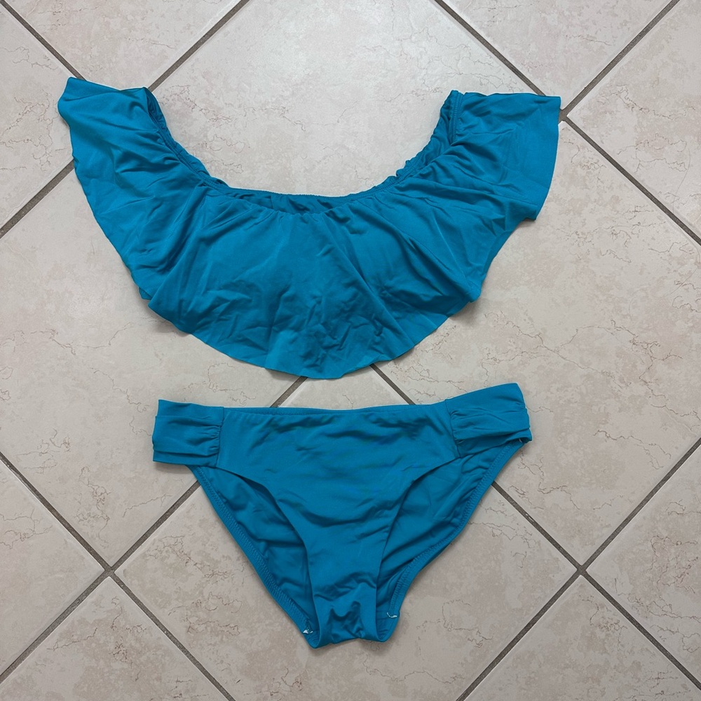 Trina Turk Ruffle Top Bikini Set